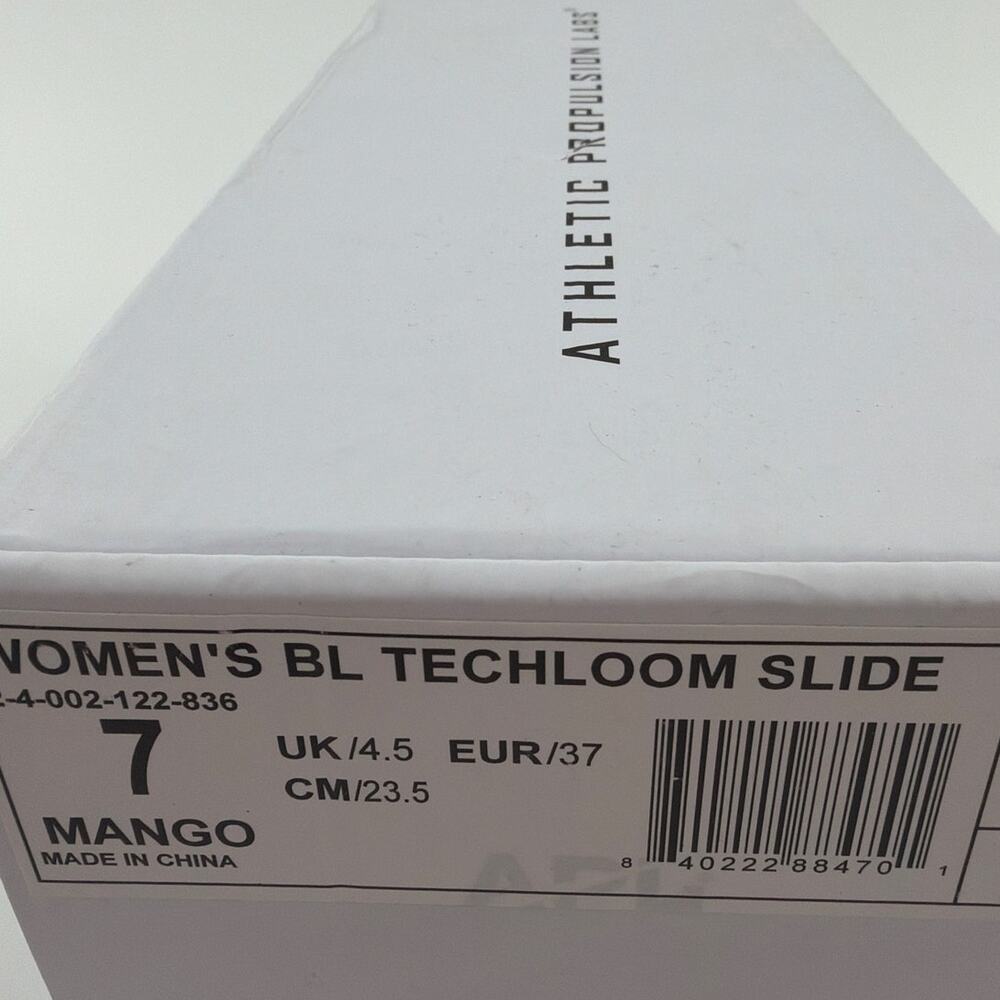 Athletic Propulsion Labs Women's Mango Big Logo TechLoom Slide Sandals Size 7 - Picture 2 of 6